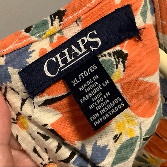 Chaps Women's Coral Floral Fit and Flare Dress - Picture 3 of 6